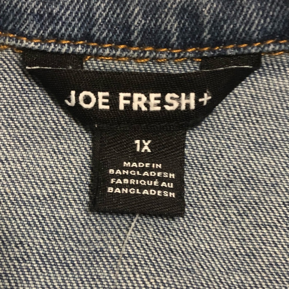 Joe Fresh Light Wash Denim Jacket Plus Size 1X - Picture 7 of 8